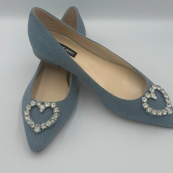 Nine West Women's Hearts Slip-On Pointy Toe Dress Flats Size 8.5 - Picture 3 of 7